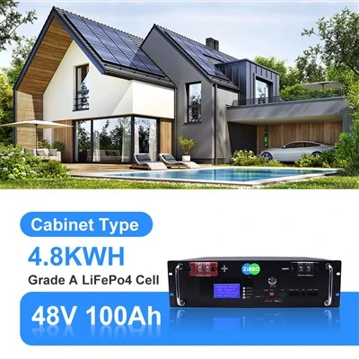 48V 100AH ​​LiFePO4-fosfaatbatterij voor rekmontage