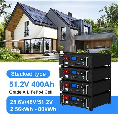 Rack-gemonteerde 20KWH 400AH 51.2V Hoge capaciteit Lithium-batterijpakket